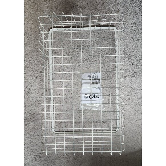 Set of 2 NEW IKEA Algot Large Wire Basket 23.5x15 x11.5 004.018.61 21174 Discont - Picture 4 of 8